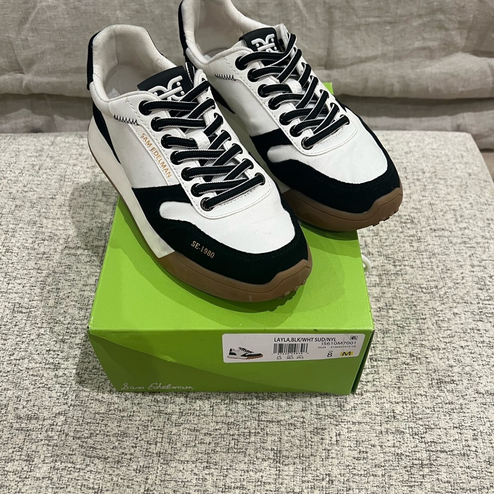 Sam Edelman Black and White Women's Sneakers